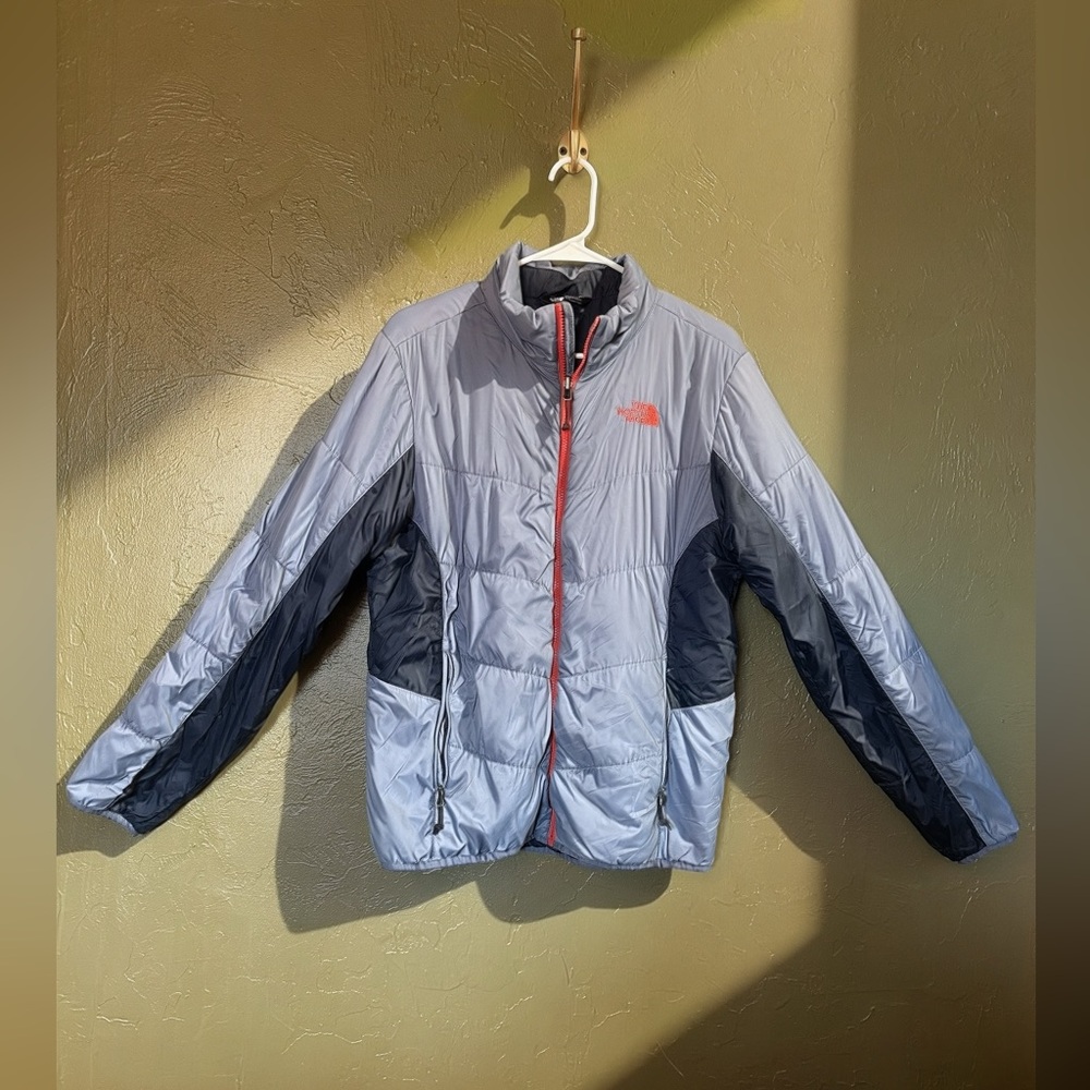 The North Face Two Tone Navy and Periwinkle Blue Puffer Jacket